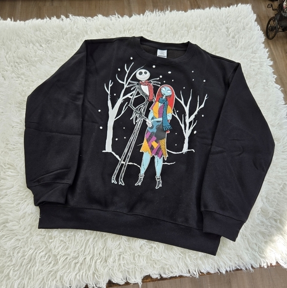 Tim Burton's The Nightmare Before Christmas Winter Sweatshirt. Black. Size XL. N - Picture 1 of 7
